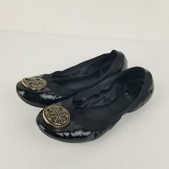 Tory Burch Women's Black Patent Leather Caroline - Picture 1 of 9